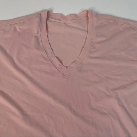 Lululemon V Neck T-Shirt Pink Mist Oversized XXXL - Picture 3 of 9